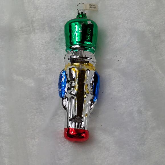 Vtg Nutcracker Toy Soldier Ornament Molded Mercury Glass Christmas Mouth Blown - Picture 3 of 13